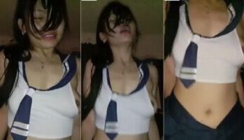 Cewek Lokal B4LI Menggila Orgasme Kostum Jepang