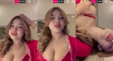 Cici Real Good dengan Aura Hyper Baju Merah Instagram